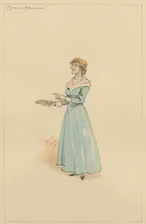 Miss Cornelia Blimber, c.1920s (peni ma le vaitusi ma le wc i luga o le pepa)